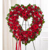 Garden Always Remember Floral Heart Tribute- Red - Standard. An arrangement by Garden Florist.