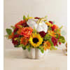 WHITE AUTUMN PUMPKIN - Premium. An arrangement by J.D. Ballantine's Flowers and Gifts.