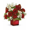Scarlet Splendor - Deluxe. An arrangement by Jennifer's Flowers and Gifts.