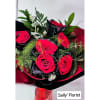 Sally's Black Velvet 6 Roses Bouquet - Premium. An arrangement by Triple A Florist.
