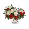 Teleflora's Snowy Sparkle arrangement in ornament - Deluxe. An arrangement by Nicol Florist.