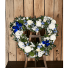 Tranquil Blooms Heart Wreath - Deluxe. An arrangement by Brooklin Floral and Garden Shoppe Inc..