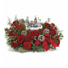 Thomas Kinkade oh what fun 2024 - Premium. An arrangement by Big Event Floral and Decorating Co..