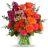 Happy Birthday - Premium. An arrangement by Angela's Red Flowers.