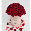 In Love Passion Box Rose - Premium. An arrangement by Brickell Exclusive Blooms.