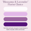 Blossoms and Lavender Florist Choice Arrangement - Standard. An arrangement by Roma James Gifts.