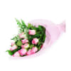 12 perfect pink roses - Standard. An arrangement by In Bloom.