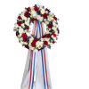 Patriotic Grace Wreath - Deluxe. An arrangement by Clark County Floral.