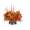 The Fall Harvest Centerpiece - Deluxe. An arrangement by Sueppel's Flowers.