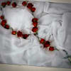 Divine Grace 50-Bead Rosary with silk flowers T260-3A - Standard. An arrangement by Jennifer's Flowers and Gifts.