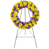 Sunrise Daisy and Roses Wreath JFN1217 - Standard. An arrangement by Jennifer's Flowers and Gifts.