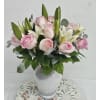 Love Pink and White Lilies - Premium. An arrangement by Brickell Exclusive Blooms.