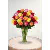 Bright Spark Rose - Premium. An arrangement by Blossoms On The Trail.