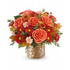 Teleflora's Chic Copper Bouquet - Deluxe. An arrangement by Michael's Flowers.