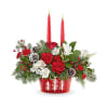 Teleflora's Evergreen Charm Centerpiece - Standard. An arrangement by Belak Flowers.
