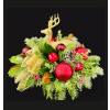 Golden Prancer Centrepiece - Standard. An arrangement by Hillcrest Florist.