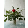 Rose and Eucalyptus Kiss - Standard. An arrangement by Brooklin Floral and Garden Shoppe Inc..
