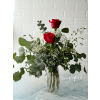 Rose and Eucalyptus Kiss - Deluxe. An arrangement by Brooklin Floral and Garden Shoppe Inc..