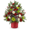 Teleflora's Holiday Cheer Tree - Premium. An arrangement by Michael's Flowers.
