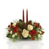 Christmas Table Centerpiece - Standard. An arrangement by Nicol Florist.