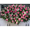 Pink Rose Tribute Casket Spray - Deluxe. An arrangement by Tom's Florist.