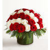 Red and White Christmas Roses - Standard. An arrangement by Brickell Glamour Flowers.