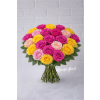 Simply Roses (Pinks and Yellow) - Deluxe. An arrangement by Brooklin Floral and Garden Shoppe Inc..