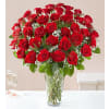 Ultimate Elegance 60 RED Long Stem Roses - Deluxe. An arrangement by Aventura Blooming Petals.