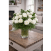 PREMIUM WHITE ROSES - Deluxe. An arrangement by Petals and Co..