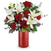 Scarlet Embrace Bouquet - Standard. An arrangement by North Liberty Flower Shop.