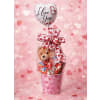 Valentine's Day Candy Basket (With Plush Sitting Bear) - Deluxe. An arrangement by Petals and Co..