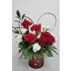 Scarlet and Snow Romance - Deluxe. An arrangement by Balloon Bouquets Plus.