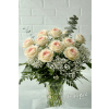 Blush Roses in a Vase - Deluxe. An arrangement by Brooklin Floral and Garden Shoppe Inc..