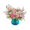 TF Blue Hue arrangment - Standard. An arrangement by Nicol Florist.