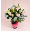 Love Pink and White Lilies - Premium. An arrangement by Brickell Exclusive Blooms.