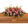 Soft Serenity Casket Spray - Deluxe. An arrangement by Anne Marie Rose Floral Design.