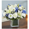 Sweet Blues Cube Unique - Standard. An arrangement by Brickell Exclusive Blooms.