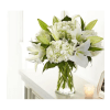 White Elegance Vase - Premium. An arrangement by Brickell Exclusive Blooms.