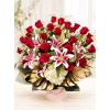 Roses and lilies in the box - Standard. An arrangement by Floral Lady Design Studio LLC.