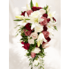 Timeless Romance Cascade - Premium. An arrangement by Floral Lady Design Studio LLC.