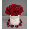 Box Romantic Red Box - Standard. An arrangement by Brickell Exclusive Blooms.