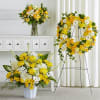 WARM REMEMBRANCE STANDING BUNDLE - Deluxe. An arrangement by J.D. Ballantine's Flowers and Gifts.