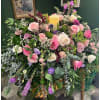 Blushing Garden Casket Spray - Premium. An arrangement by New Britain Flower Shop.