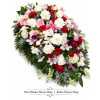 Elegant Rose and Lily Embrace Casket Spray - Premium. An arrangement by Berlin Flower Shop.
