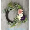Autumn Wreath with Blush, Cream and Plum accents-Faux - Standard. An arrangement by Fellows Fernlea Flowers.