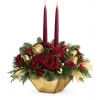 Teleflora's Crimson and Gold Centerpiece standard