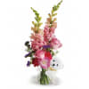 Teleflora's Bear Hug Bear with Pink Roses standard