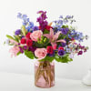 The Breezy Meadows Bouquet in Blush Vase deluxe