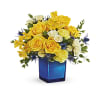 Teleflora's Golden Blue Bouquet deluxe