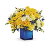 Teleflora's Golden Blue Bouquet premium